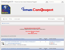 Tablet Screenshot of forum.campeugeot.fr